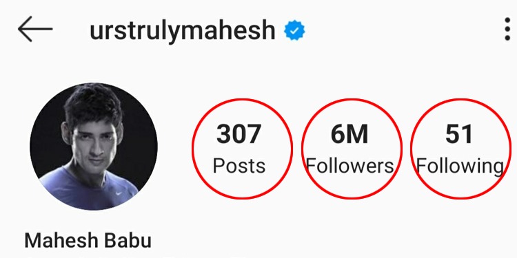 Mahesh’s new record on Instagram