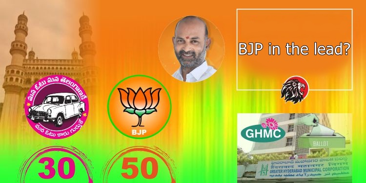 GHMC Polls: BJP leading in 50, TRS in 30 divisions!