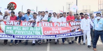 RINL Privatisation Protest At RK Beach
