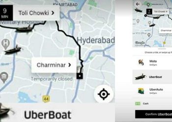 Uber Boat Service Meme from Charminar to Towlichowki