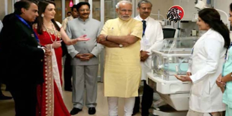 fake news on pm modi visits ambani's grandson