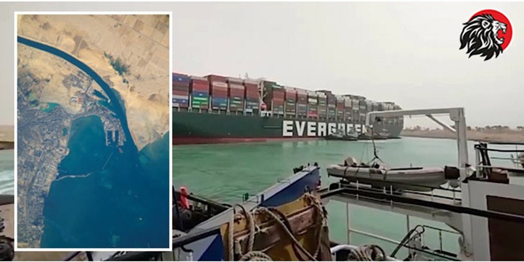 ship stucked in suez canal - www.theleonews.com